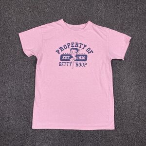 Property of Betty Boop T Shirt Pink Casual Nostalgia Y2K Classic Tee Size Medium